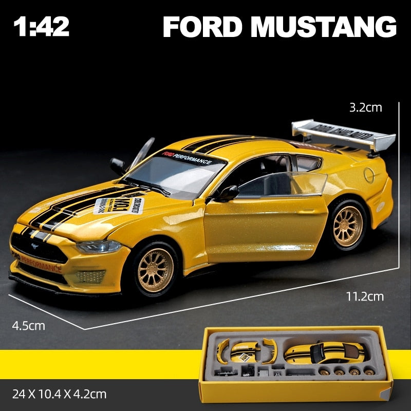 CCA 1:42 Ford Mustang Gt 2018 Diy Diecast Tuning car ( Random Colour )