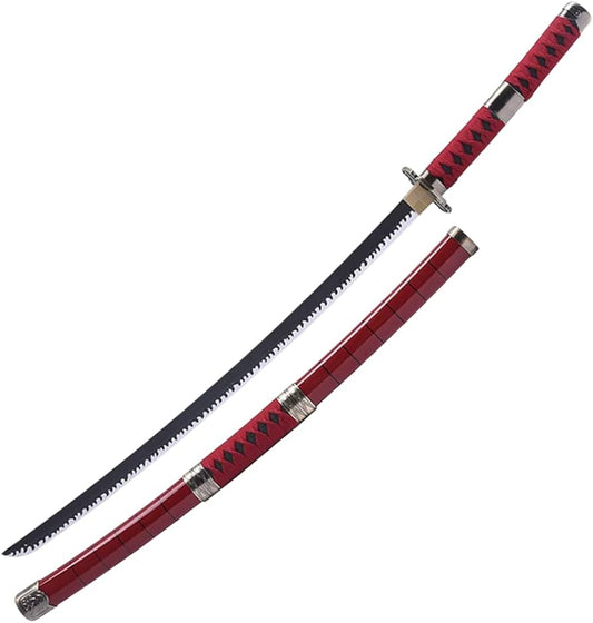 Zoro red Sandai Kitetsu 104 cm normal wooden katana (Heavy Quality)
