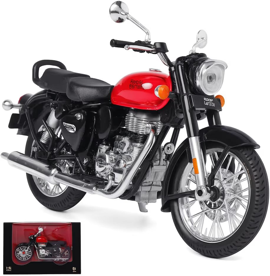 2026 Royal Enfield Classic 350 1:15 Scale Bullet Bike Toy Model with Pull Back Action |