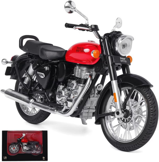 2026 Royal Enfield Classic 350 1:15 Scale Bullet Bike Toy Model with Pull Back Action |