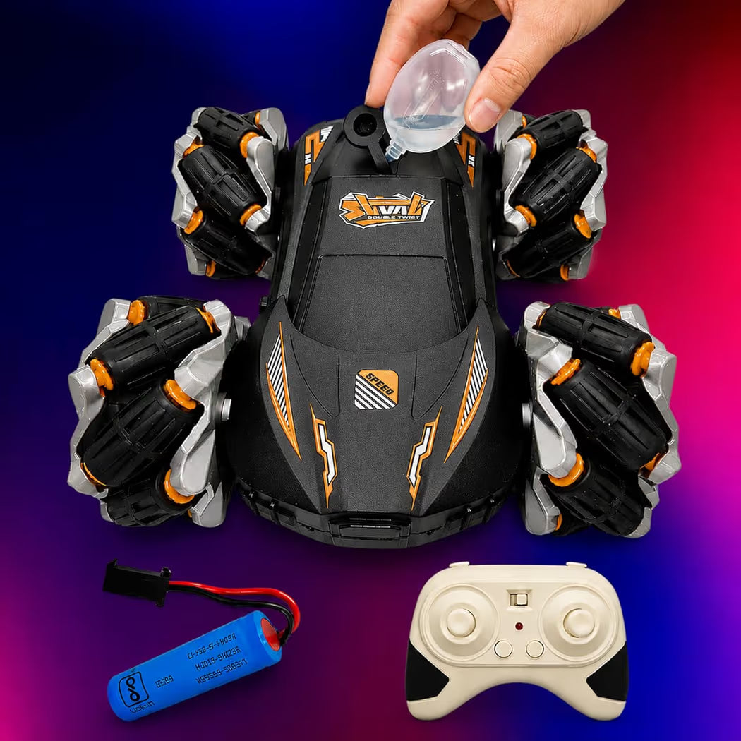 Double-Sided RC Car with 2.4GHz Remote Control, 360° Rotating 4x4 RC Stunt Drift Car