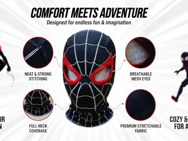 Spiderman mask ( Red )